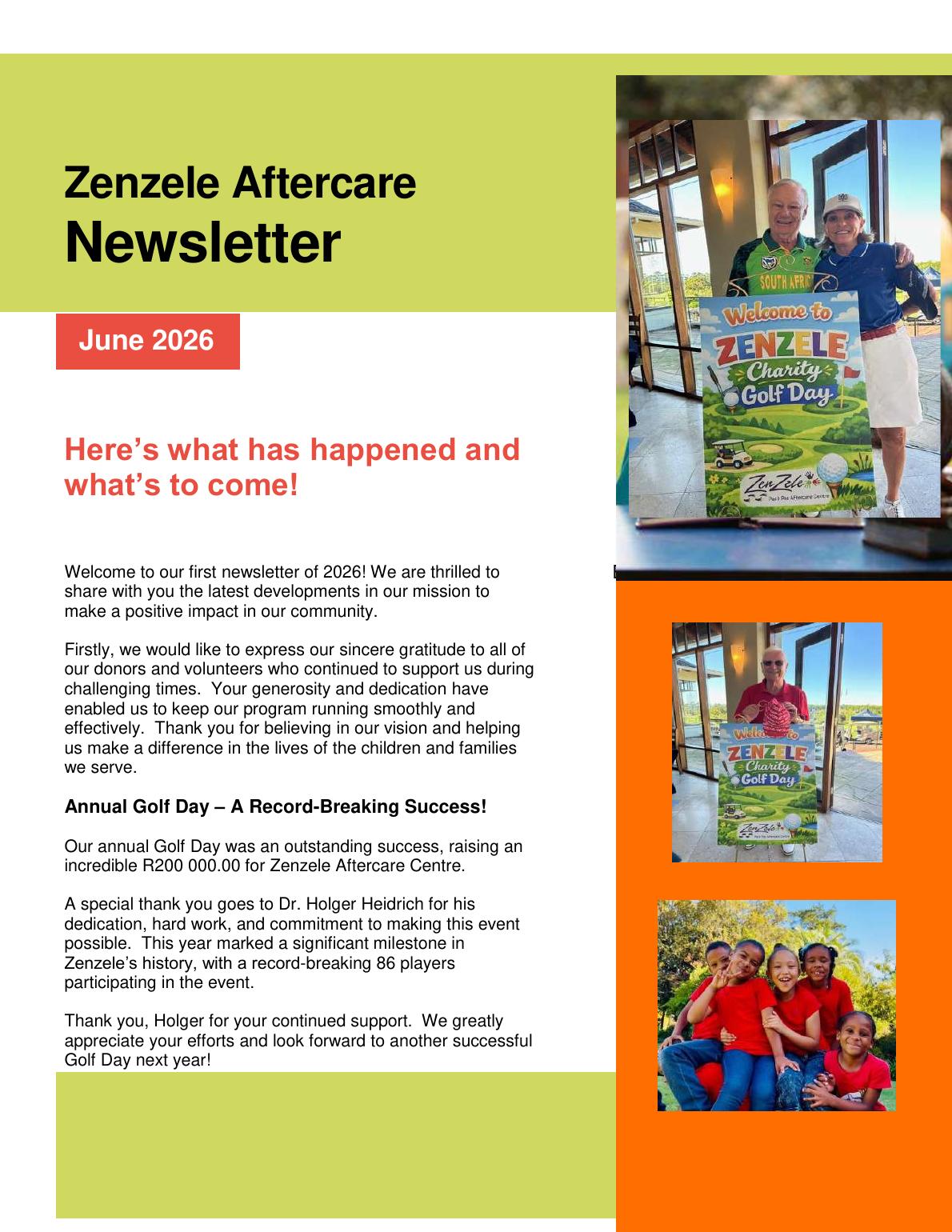 June 2026 Zenzele newsletter cover